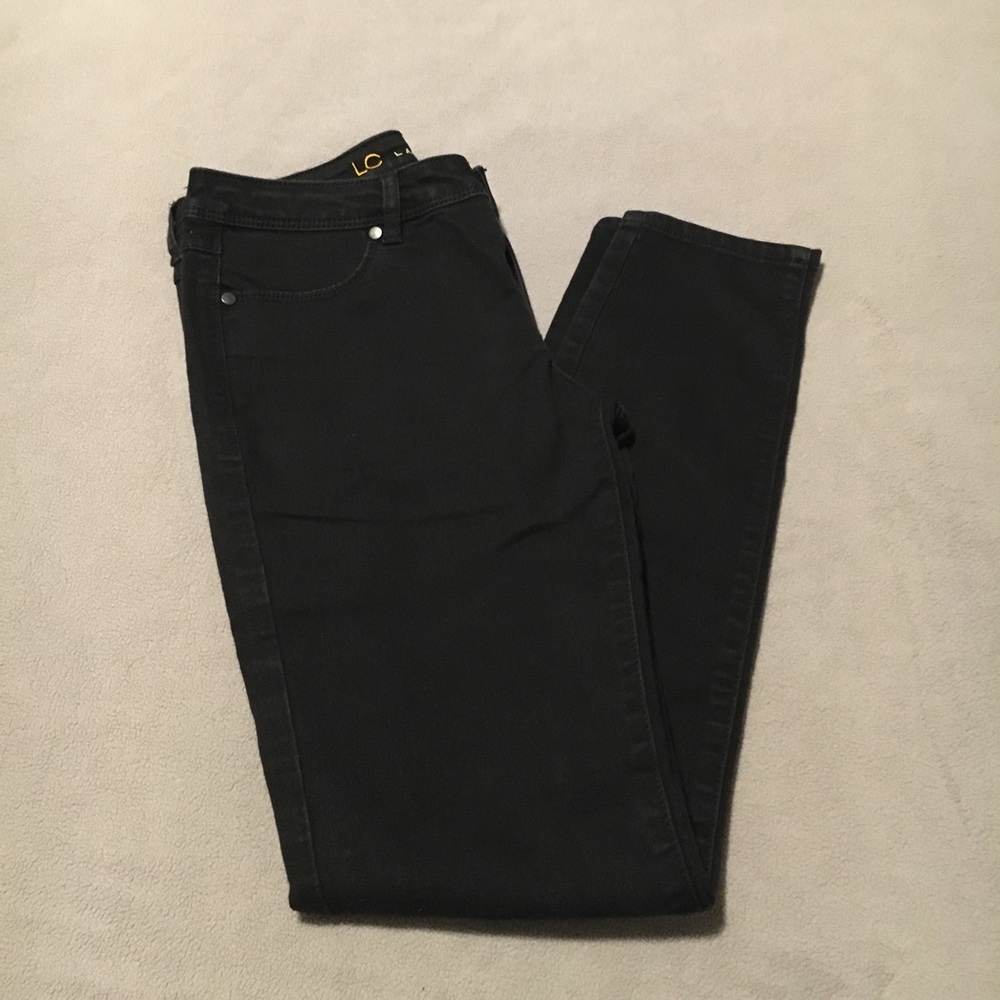 Lauren Conrad Black Mid Rise Skinny Jeans size 6